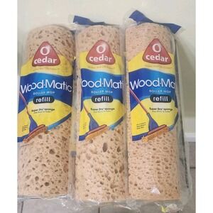 O Cedar Wood Matic Roller Mop Refill Super Dry Sponge - Lot of‎ 3